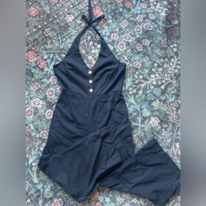 Gianni Bini Navy Jumpsuit with Button Detail